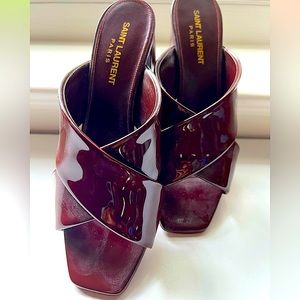 Saint Laurent Loulou mule sandals.